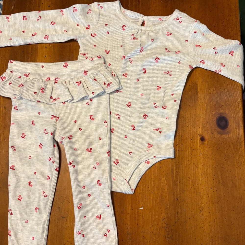 Carter’s Floral Baby Onesie and Leggings Set NWT